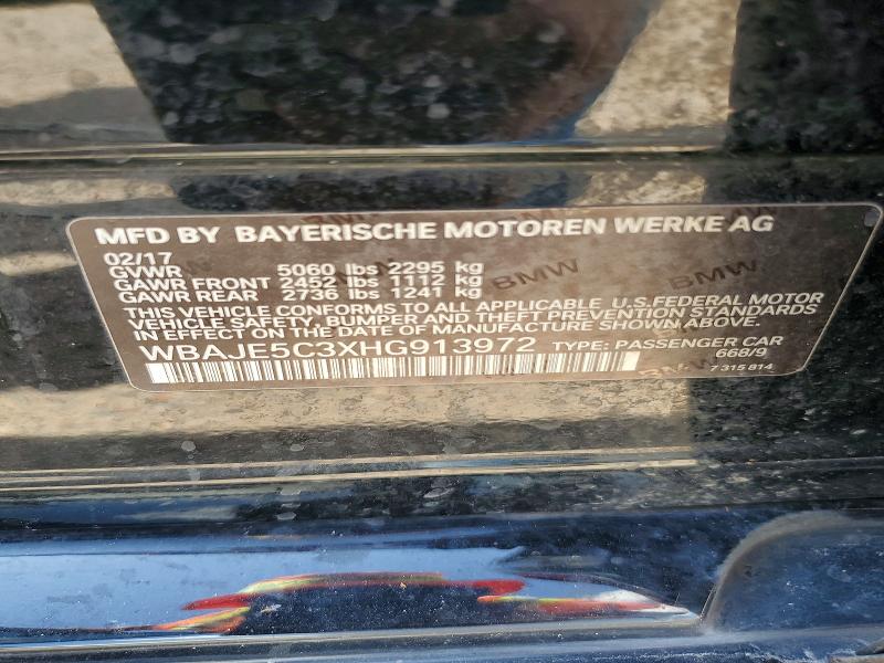59740816 :رقم المزاد ، WBAJE5C3XHG913972 vin ، 2017 Bmw 540 مزاد بيع