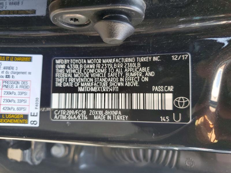 60774156 :رقم المزاد ، NMTKHMBX1JR054911 vin ، 2018 Toyota C-hr مزاد بيع