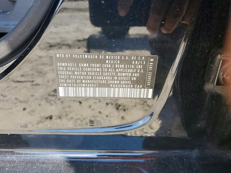 Aukcja sprzedaży 2014 Volkswagen Jetta, vin: 3VW1K7AJ2EM368521, numer aukcji: 61324706