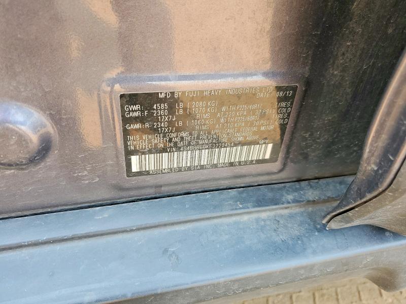 2014 Subaru Outback მანქანა იყიდება აუქციონზე, vin: 4S4BRBECXE3220454, აუქციონის ნომერი: 59716126