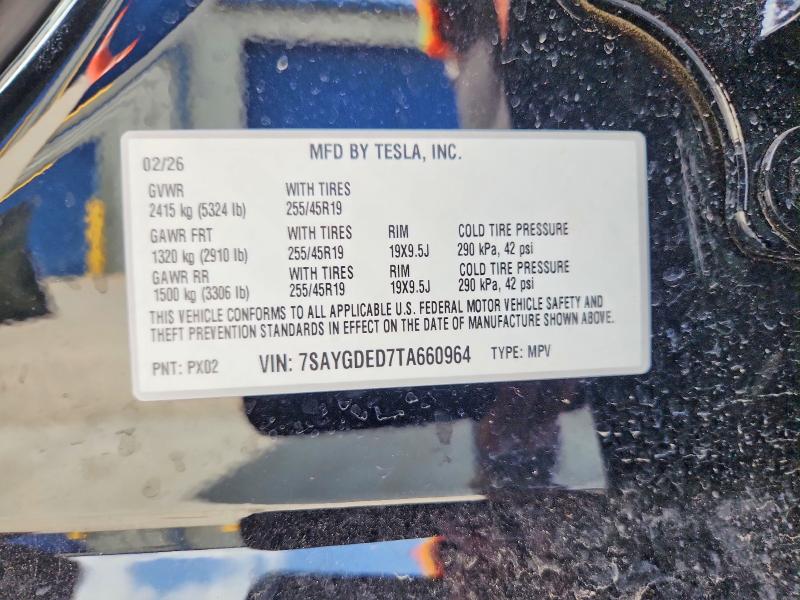 Aukcja sprzedaży 2026 Tesla Model Y, vin: 7SAYGDED7TA660964, numer aukcji: 61728966