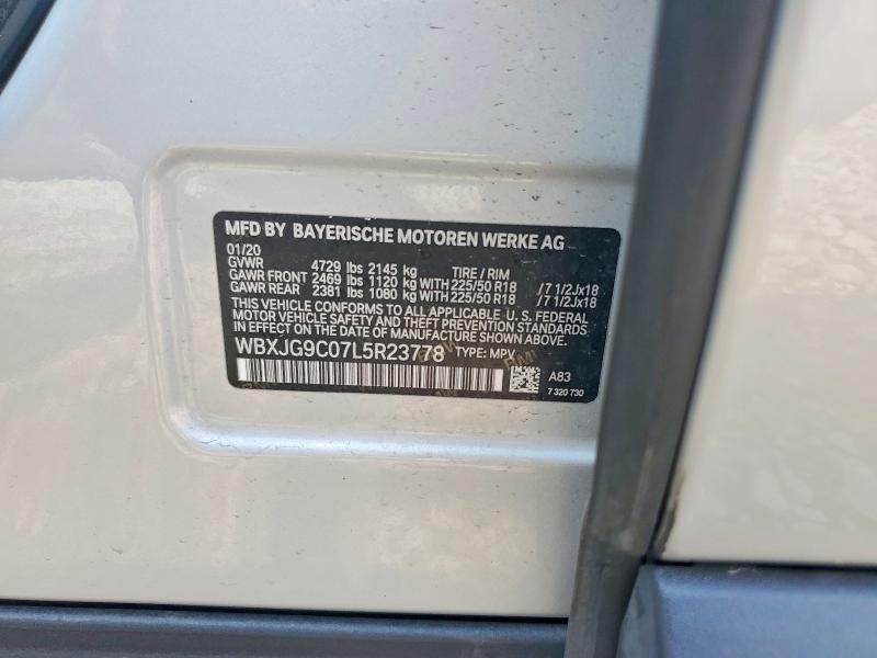 Продаж на аукціоні авто 2020 Bmw X1, vin: WBXJG9C07L5R23778, номер лоту: 62095156