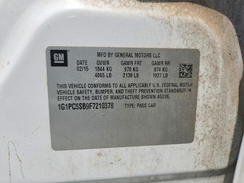 Продаж на аукціоні авто 2015 Chevrolet Cruze, vin: 1G1PC5SB9F7210378, номер лоту: 63055786
