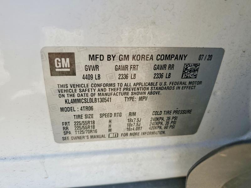 Aukcja sprzedaży 2020 Buick Encore Gx, vin: KL4MMCSL0LB130541, numer aukcji: 61508736
