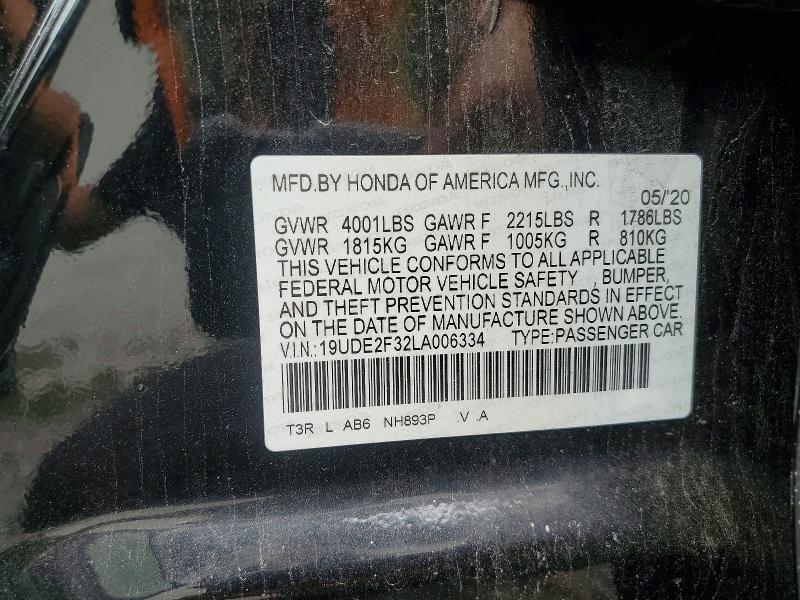 Aukcja sprzedaży 2020 Acura Ilx, vin: 19UDE2F32LA006334, numer aukcji: 60445116