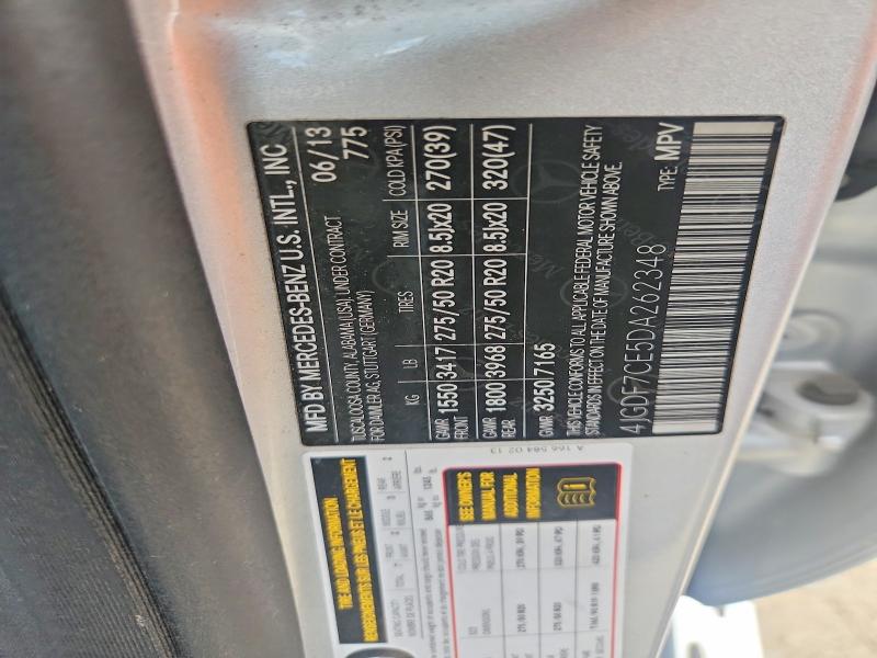 Продажа на аукционе авто 2013 Mercedes-benz Gl, vin: 4JGDF7CE5DA262348, номер лота: 60484176