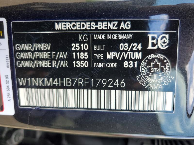 Продажа на аукционе авто 2024 Mercedes-benz Glc, vin: W1NKM4HB7RF179246, номер лота: 59626816