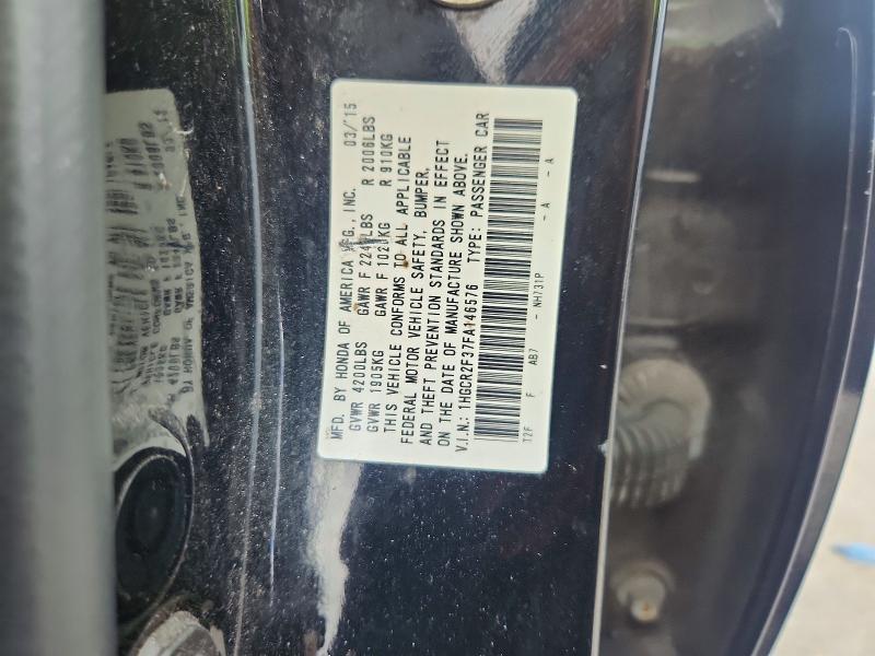 60238526 :رقم المزاد ، 1HGCR2F37FA146576 vin ، 2015 Honda Accord مزاد بيع