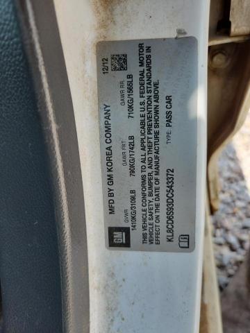 Продаж на аукціоні авто 2013 Chevrolet Spark, vin: KL8CD6S93DC543372, номер лоту: 59820866