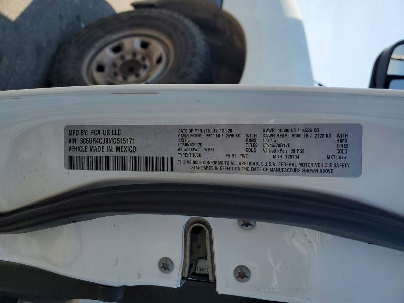 Продаж на аукціоні авто 2021 Ram 2500, vin: 3C6UR4CJ9MG515171, номер лоту: 61310976