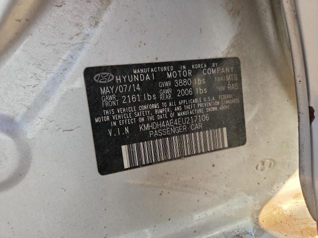 Aukcja sprzedaży 2014 Hyundai Elantra, vin: KMHDH4AE4EU217106, numer aukcji: 61426836