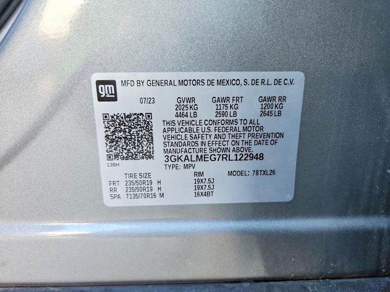 2024 Gmc Terrain მანქანა იყიდება აუქციონზე, vin: 3GKALMEG7RL122948, აუქციონის ნომერი: 62345276