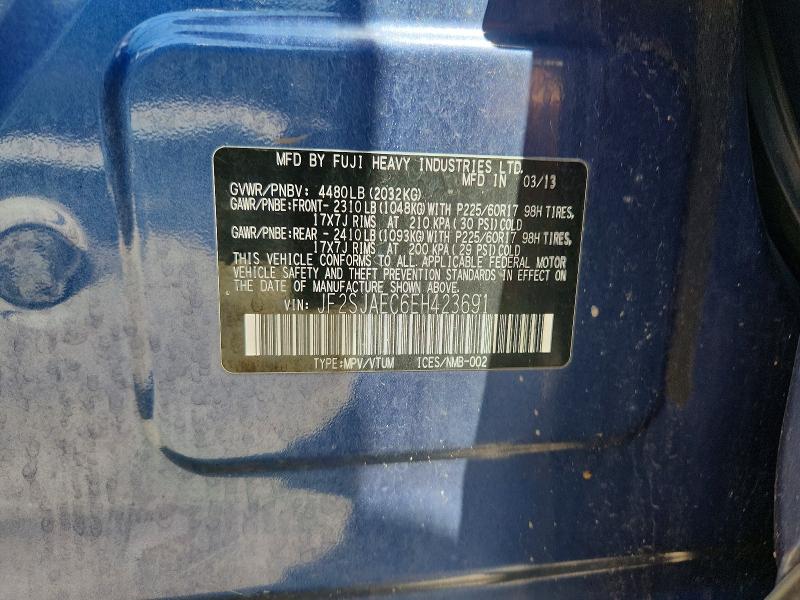 62109546 :رقم المزاد ، JF2SJAEC6EH423691 vin ، 2014 Subaru Forester مزاد بيع