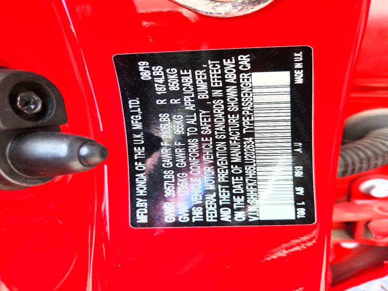 63322986 :رقم المزاد ، SHHFK7H65LU202634 vin ، 2020 Honda Civic Ex مزاد بيع