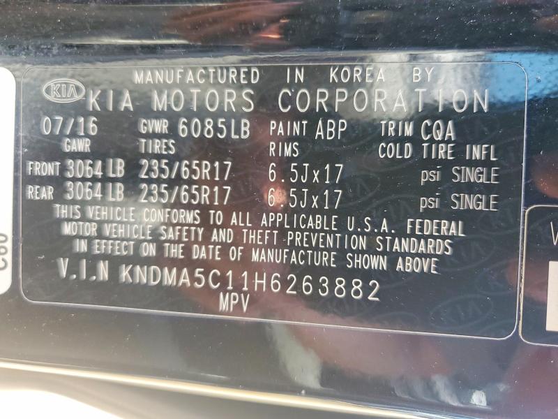 Продажа на аукционе авто 2017 Kia Sedona, vin: KNDMA5C11H6263882, номер лота: 63036266