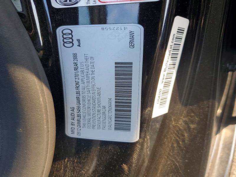 Aukcja sprzedaży 2013 Audi A7, vin: WAUYGAFC1DN064494, numer aukcji: 62536326