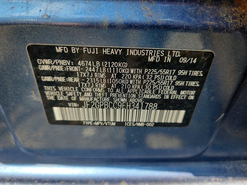 Продаж на аукціоні авто 2014 Subaru Xv Crosstrek, vin: JF2GPBCC9EH341788, номер лоту: 59335556