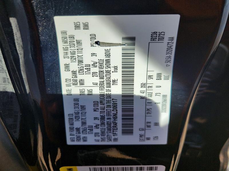 Продажа на аукционе авто 2022 Ford Ranger, vin: 1FTER4FH6NLD06917, номер лота: 59689906