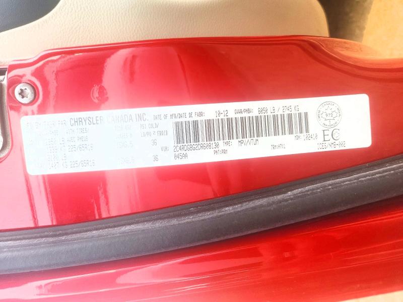 61375536 :رقم المزاد ، 2C4RDGBG2DR608130 vin ، 2013 Dodge Grand Caravan مزاد بيع