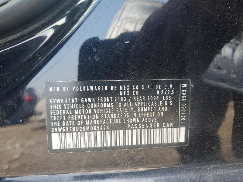 Продажа на аукционе авто 2025 Volkswagen Jetta, vin: 3VW5X7BU2SM065424, номер лота: 60952906