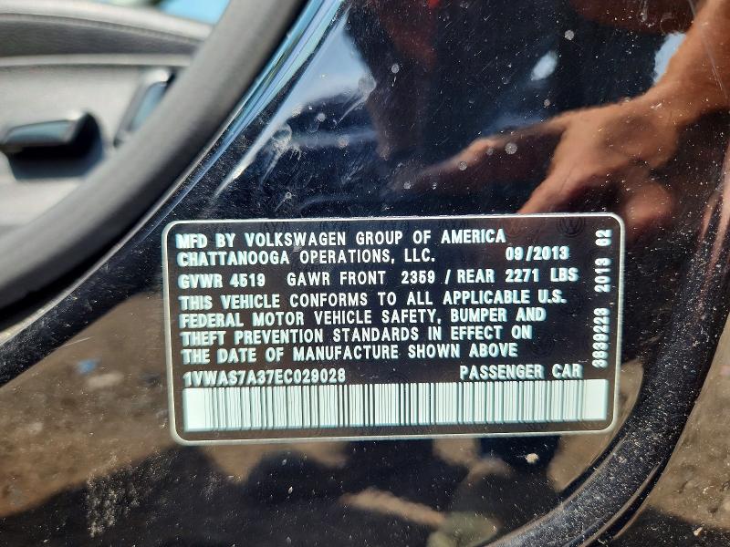Aukcja sprzedaży 2014 Volkswagen Passat, vin: 1VWAS7A37EC029028, numer aukcji: 59995416