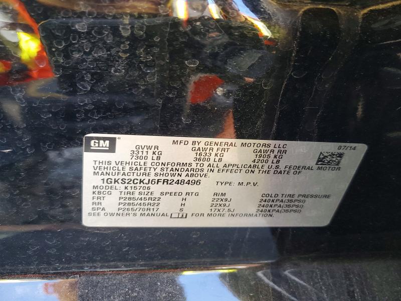 Продаж на аукціоні авто 2015 Gmc Yukon, vin: 1GKS2CKJ6FR248496, номер лоту: 59733916