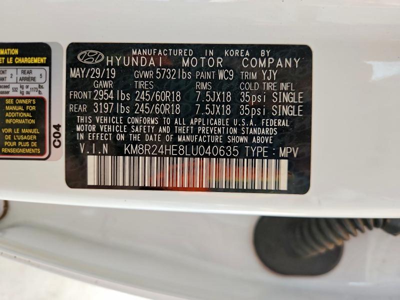 Продаж на аукціоні авто 2020 Hyundai Palisade, vin: KM8R24HE8LU040635, номер лоту: 60059526