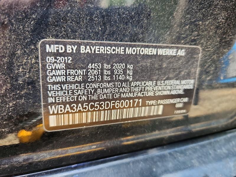 Продаж на аукціоні авто 2013 Bmw 328, vin: WBA3A5C53DF600171, номер лоту: 62940116