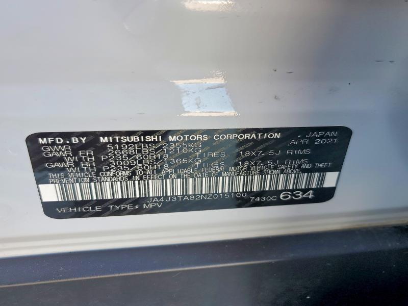 Aukcja sprzedaży 2022 Mitsubishi Outlander, vin: JA4J3TA82NZ015100, numer aukcji: 63168956