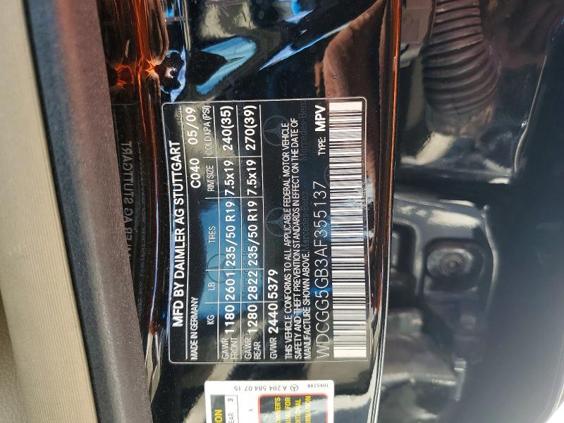 2010 Mercedes-benz Glk მანქანა იყიდება აუქციონზე, vin: WDCGG5GB3AF355137, აუქციონის ნომერი: 61632176