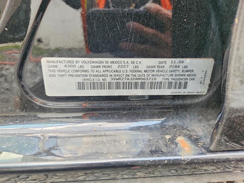 73345075 :رقم المزاد ، 3VWRZ7AJ2AM063710 vin ، 2010 Volkswagen Jetta مزاد بيع