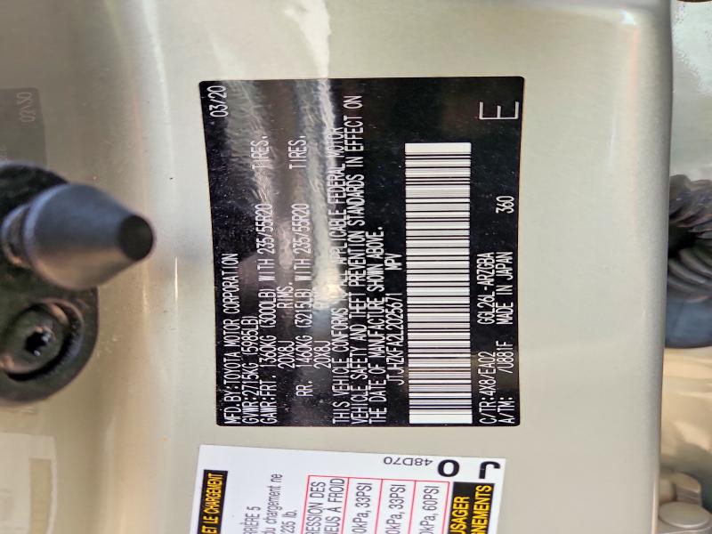 Продаж на аукціоні авто 2020 Lexus Rx, vin: JTJHZKFA2L2025671, номер лоту: 59352606