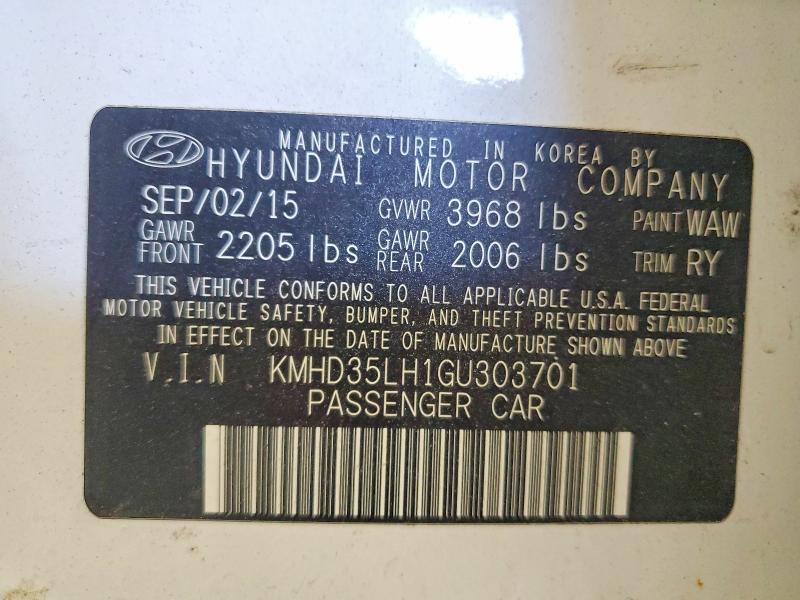 2016 Hyundai Elantra Gt მანქანა იყიდება აუქციონზე, vin: KMHD35LH1GU303701, აუქციონის ნომერი: 61739836