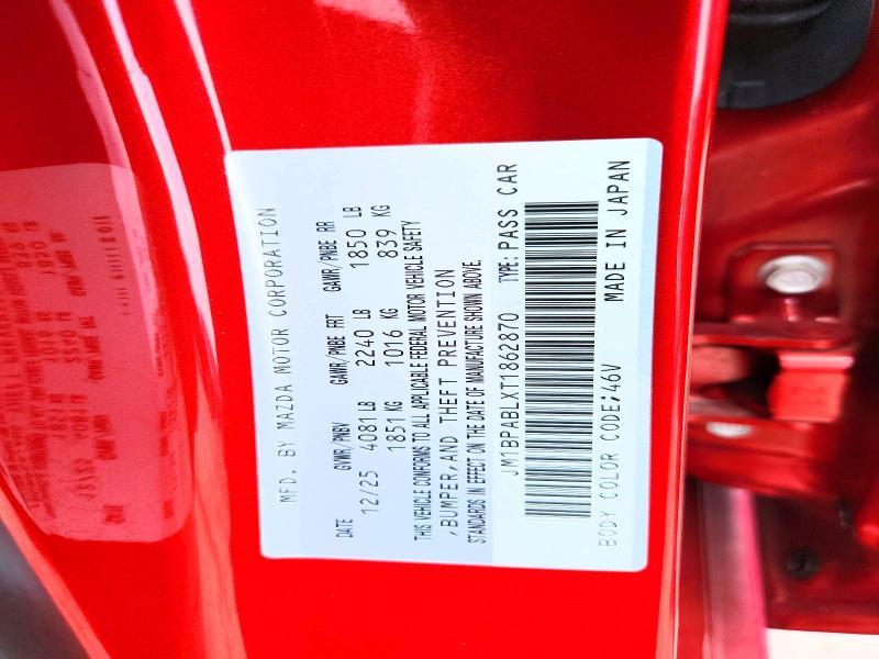 61747436 :رقم المزاد ، JM1BPABLXT1862870 vin ، 2026 Mazda 3 مزاد بيع