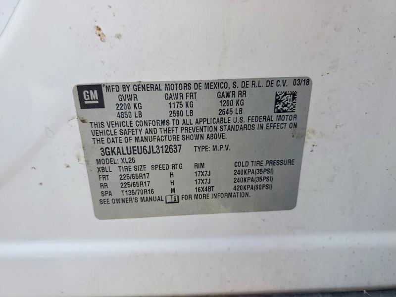 2018 Gmc Terrain მანქანა იყიდება აუქციონზე, vin: 3GKALUEU6JL312637, აუქციონის ნომერი: 62774186