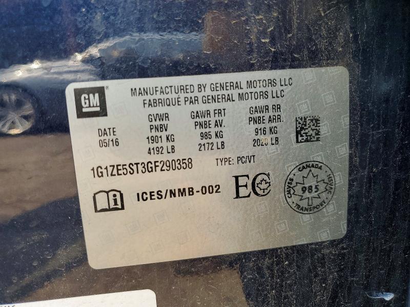 Aukcja sprzedaży 2016 Chevrolet Malibu, vin: 1G1ZE5ST3GF290358, numer aukcji: 85457715