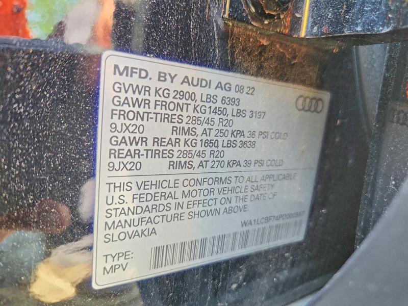 Aukcja sprzedaży 2023 Audi Q7, vin: WA1LCBF74PD000567, numer aukcji: 59360886