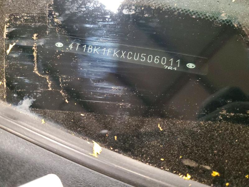 2012 Toyota Camry მანქანა იყიდება აუქციონზე, vin: 4T1BK1FKXCU506011, აუქციონის ნომერი: 62111726