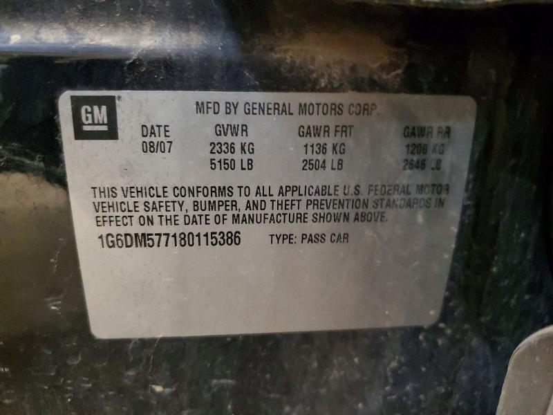 63146646 :رقم المزاد ، 1G6DM577180115386 vin ، 2008 Cadillac Cts مزاد بيع