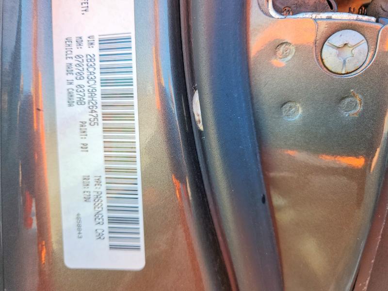 2010 Dodge Charger მანქანა იყიდება აუქციონზე, vin: 2B3CA3CV9AH264755, აუქციონის ნომერი: 59952926