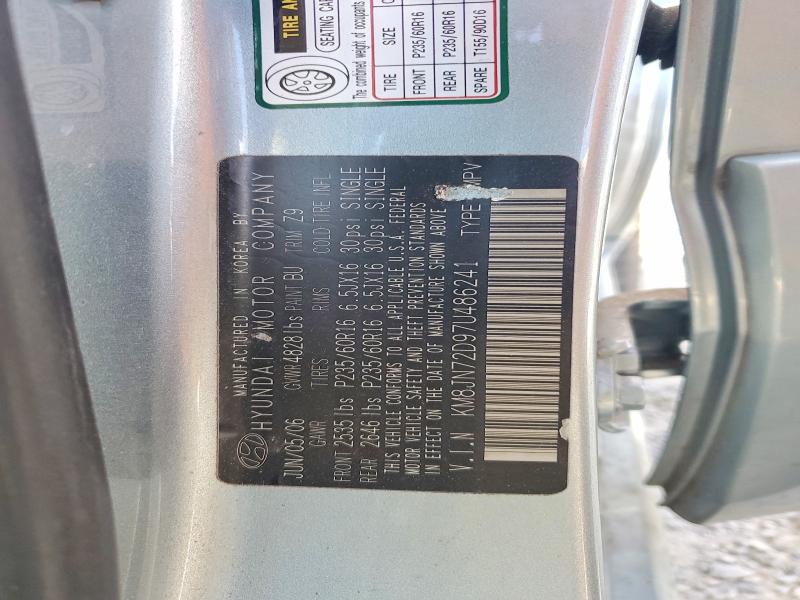 60701596 :رقم المزاد ، KM8JN72D97U486241 vin ، 2007 Hyundai Tucson مزاد بيع