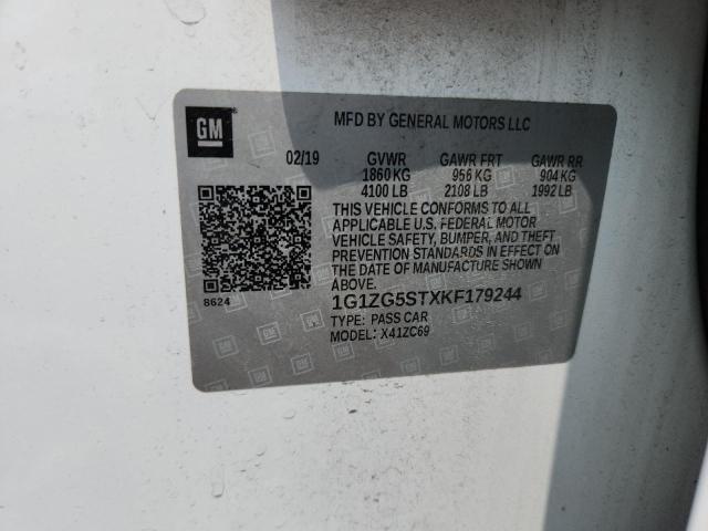 60167556 :رقم المزاد ، 1G1ZG5STXKF179244 vin ، 2019 Chevrolet Malibu مزاد بيع
