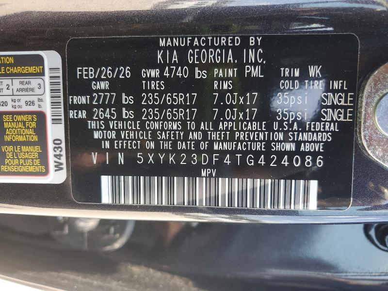 Продажа на аукционе авто 2026 Kia Sportage, vin: 5XYK23DF4TG424086, номер лота: 62765656