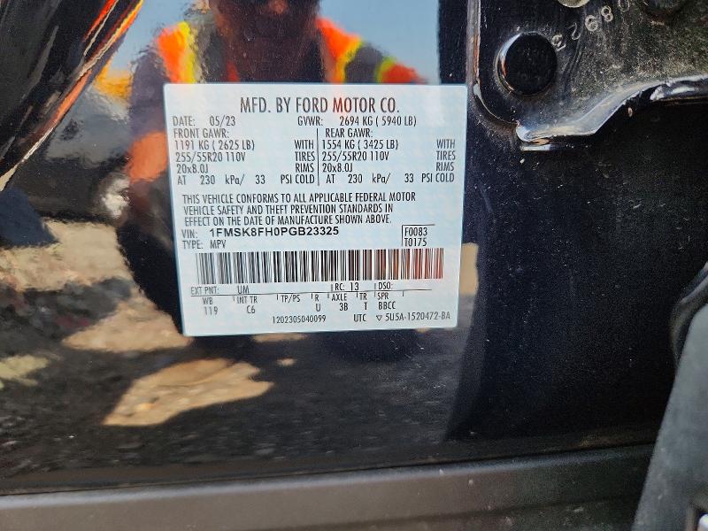 Aukcja sprzedaży 2023 Ford Explorer, vin: 1FMSK8FH0PGB23325, numer aukcji: 61241786