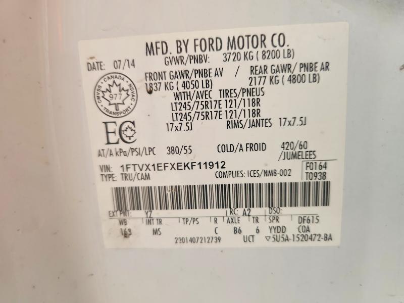 Продажа на аукционе авто 2014 Ford F150, vin: 1FTVX1EFXEKF11912, номер лота: 60585686