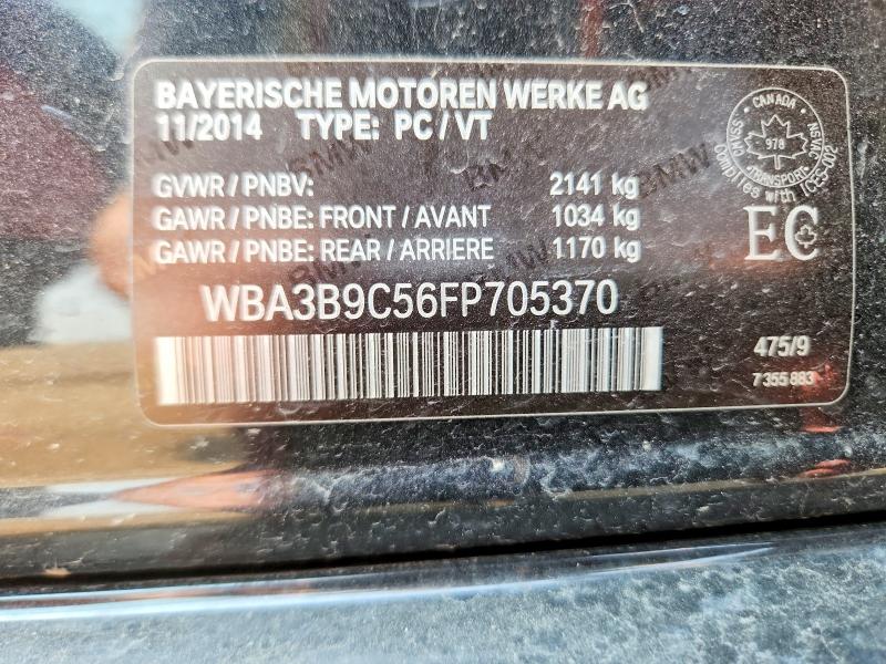 2015 Bmw 335 მანქანა იყიდება აუქციონზე, vin: WBA3B9C56FP705370, აუქციონის ნომერი: 63319636