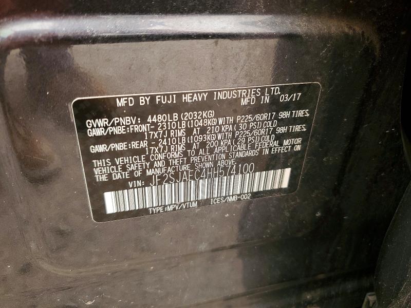 Aukcja sprzedaży 2017 Subaru Forester, vin: JF2SJAEC4HH574100, numer aukcji: 61395746