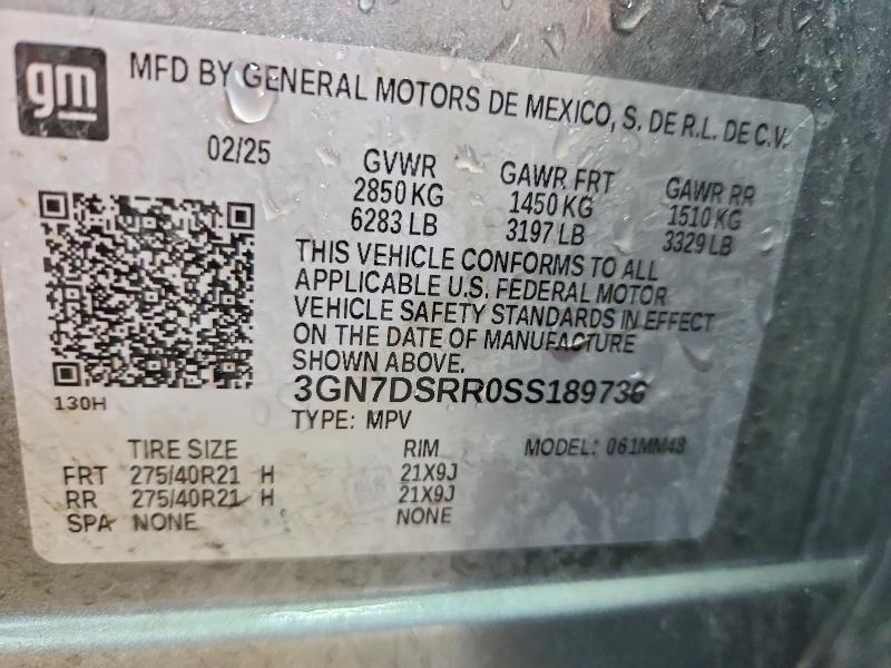 60951686 :رقم المزاد ، 3GN7DSRR0SS189736 vin ، 2025 Chevrolet Equinox مزاد بيع