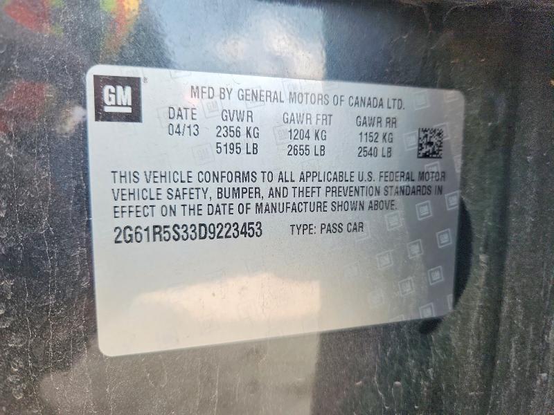 2013 Cadillac Xts მანქანა იყიდება აუქციონზე, vin: 2G61R5S33D9223453, აუქციონის ნომერი: 59610826