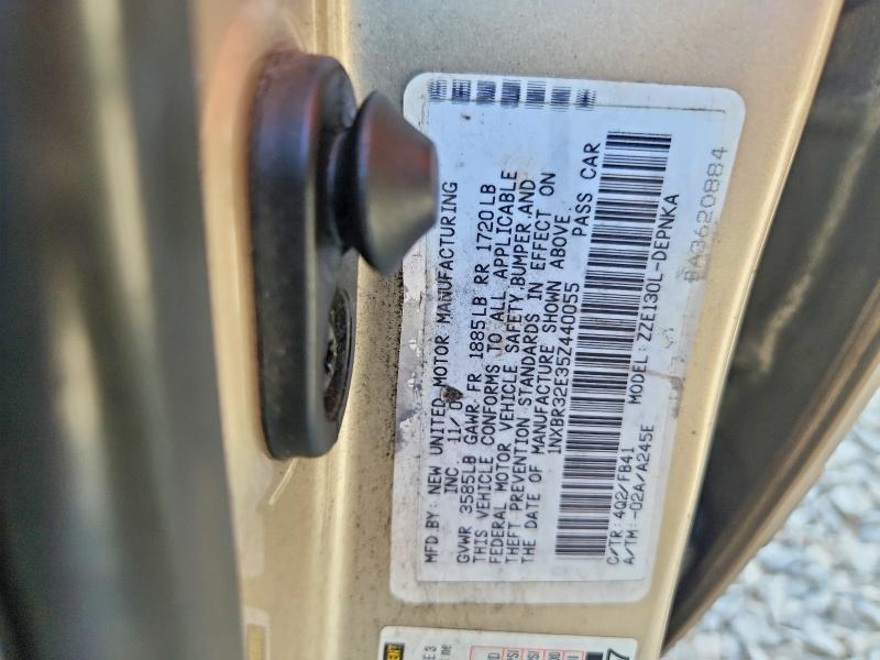 2005 Toyota Corolla მანქანა იყიდება აუქციონზე, vin: 1NXBR32E35Z440055, აუქციონის ნომერი: 59220246